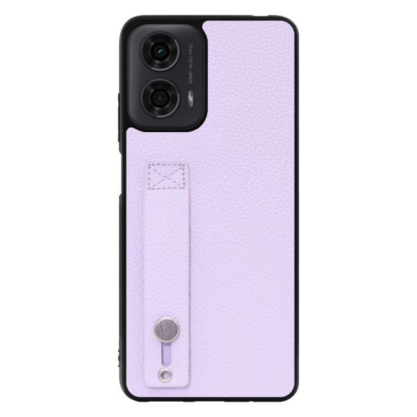[ LOOF HOLD-SHELL ] moto g24 motorola g24 スマホケース 背面 ケース カバー ハードケース 背面ベルト 本革 ストラップホール [ moto g24 ]