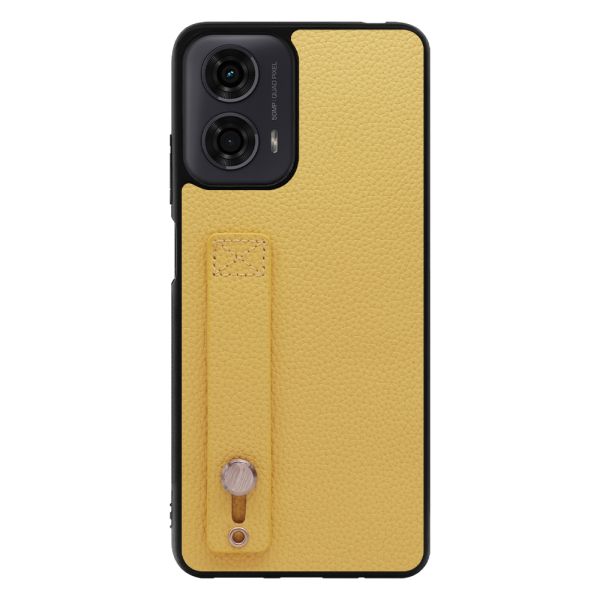 [ LOOF HOLD-SHELL ] moto g24 motorola g24 スマホケース 背面 ケース カバー ハードケース 背面ベルト 本革 ストラップホール [ moto g24 ]