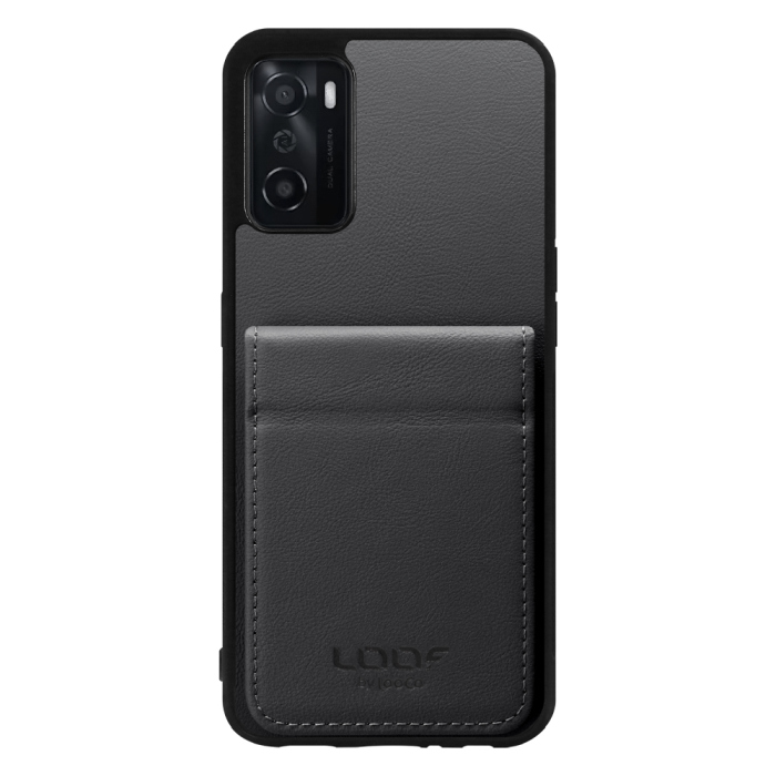 [ LOOF BASIC-SHELL SLIM CARD 2カード ] OPPO A55s 5G CPH2309 / A102OP  ケース 背面 カード収納 カード入れ カードポケット カバー スマホケース 薄型 大容量 本革 [ OPPO A55s 5G ]