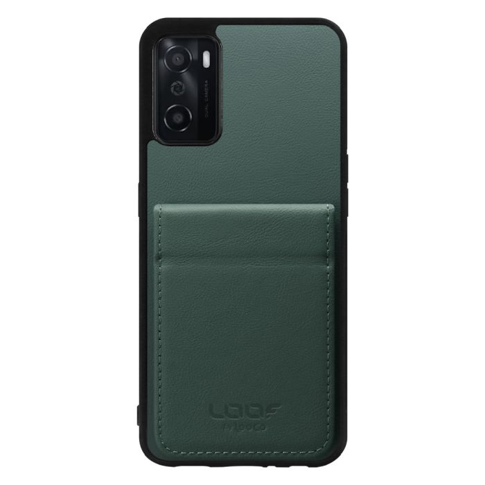 [ LOOF BASIC-SHELL SLIM CARD 2カード ] OPPO A55s 5G CPH2309 / A102OP  ケース 背面 カード収納 カード入れ カードポケット カバー スマホケース 薄型 大容量 本革 [ OPPO A55s 5G ]