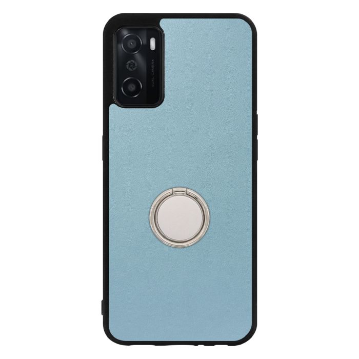 [ LOOF RING-SHELL ] OPPO A55s 5G CPH2309 / A102OP  スマホケース 背面 ケース カバー ハードケース スマホリング リング付き 本革 ストラップホール [ OPPO A55s 5G ]