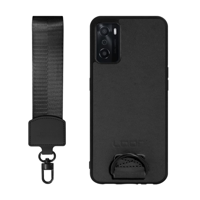 [ LOOF STRAP-SHELL (ショートVer.) ] OPPO A55s 5G CPH2309 / A102OP a55s5g スマホケース 背面 ケース カバー ハードケース ハンドストラップ  本革 [ OPPO A55s 5G ]