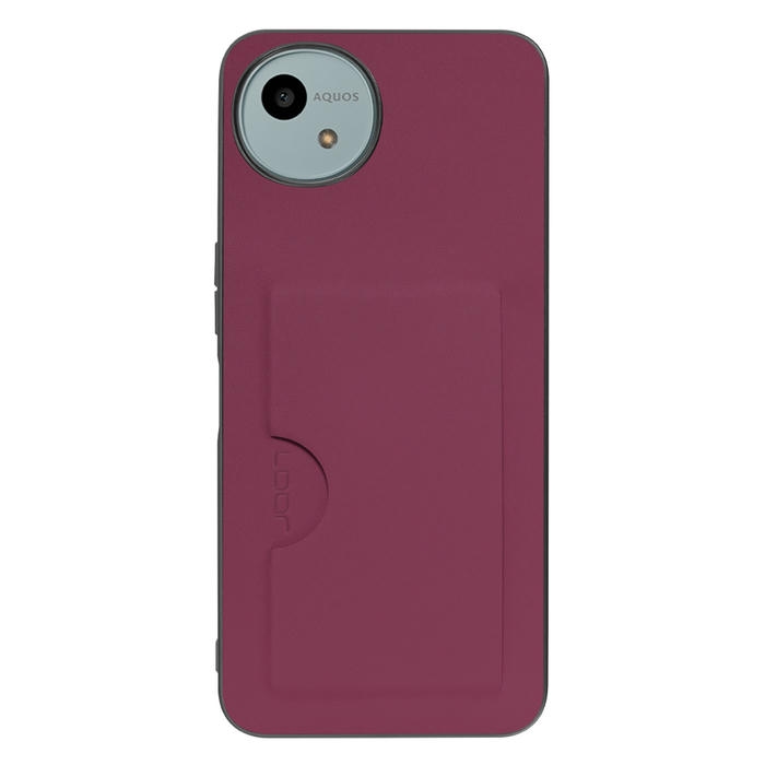 [ LOOF SKIN SLIM-SLOT ] AQUOS wish4 SH-52E スマホケース 背面 ケース カバー ハードケース カード収納 PUレザー ストラップホール [ AQUOS wish4 ]