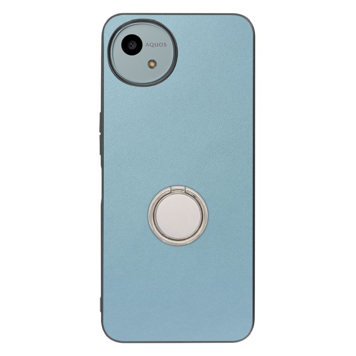 [ LOOF RING-SHELL (シンプル Ver.) ] AQUOS wish4 SH-52E スマホケース 背面 ケース カバー ハードケース スマホリング リング付き 本革 ストラップホール [ AQUOS wish4 ]
