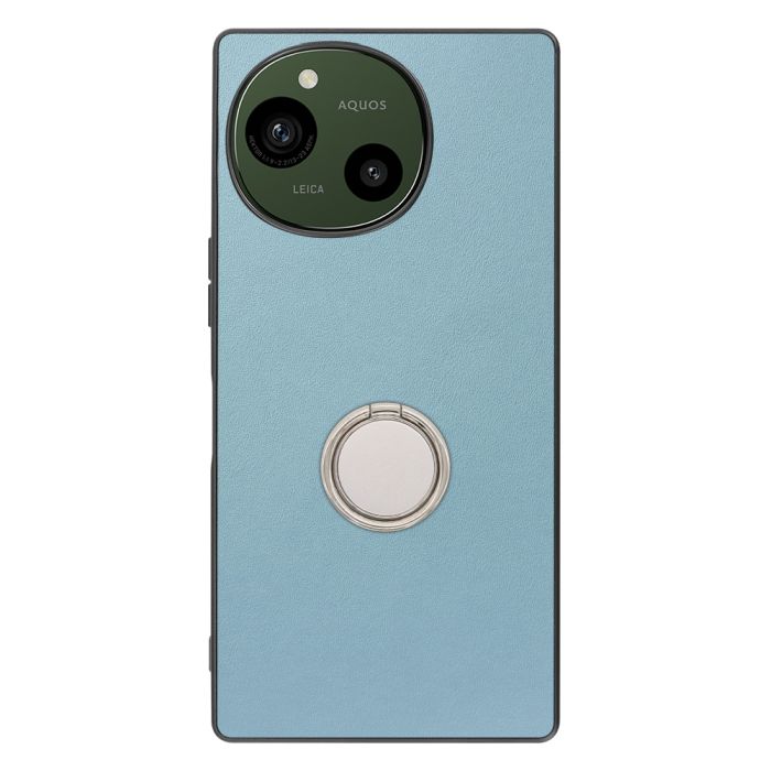 [ LOOF RING-SHELL (シンプル Ver.) ] AQUOS R9 / R10 SH-51E SH-51F スマホケース 背面 ケース カバー ハードケース スマホリング リング付き 本革 ストラップホール [ AQUOS R9 / R10 ]