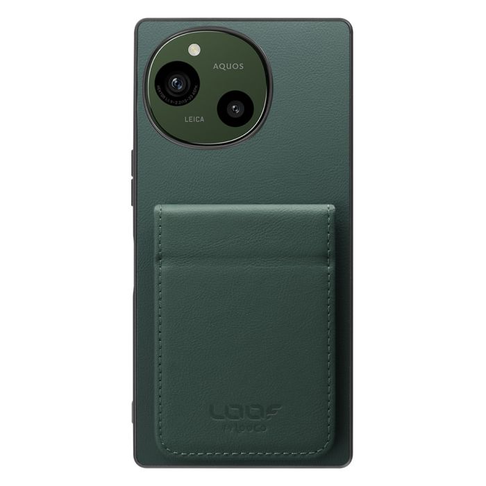 [ LOOF BASIC-SHELL SLIM CARD 2カード ] AQUOS R9 / R10 SH-51E SH-51F ケース 背面 カード収納 カード入れ カードポケット カバー スマホケース 薄型 大容量 本革 [ AQUOS R9 / R10 ]