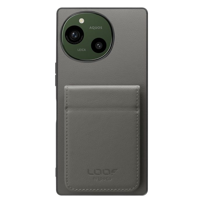 [ LOOF BASIC-SHELL SLIM CARD 2カード ] AQUOS R9 / R10 SH-51E SH-51F ケース 背面 カード収納 カード入れ カードポケット カバー スマホケース 薄型 大容量 本革 [ AQUOS R9 / R10 ]