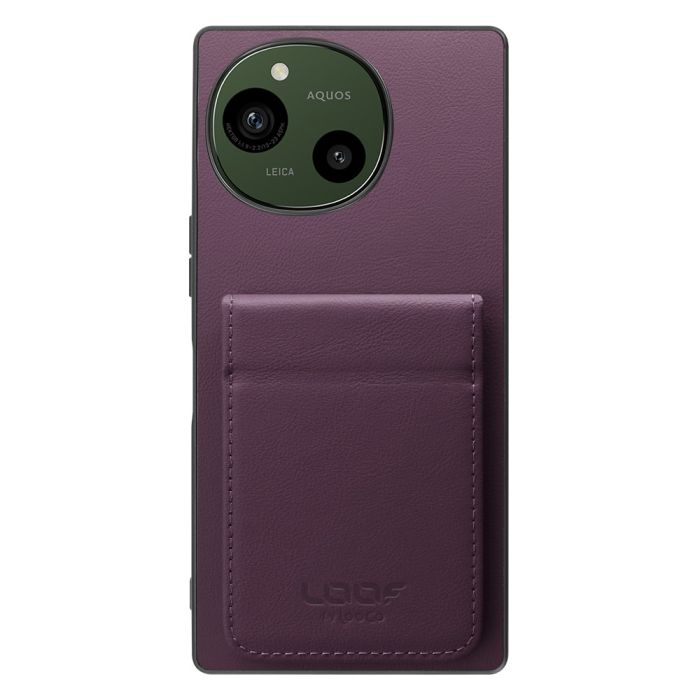 [ LOOF BASIC-SHELL SLIM CARD 2カード ] AQUOS R9 / R10 SH-51E SH-51F ケース 背面 カード収納 カード入れ カードポケット カバー スマホケース 薄型 大容量 本革 [ AQUOS R9 / R10 ]