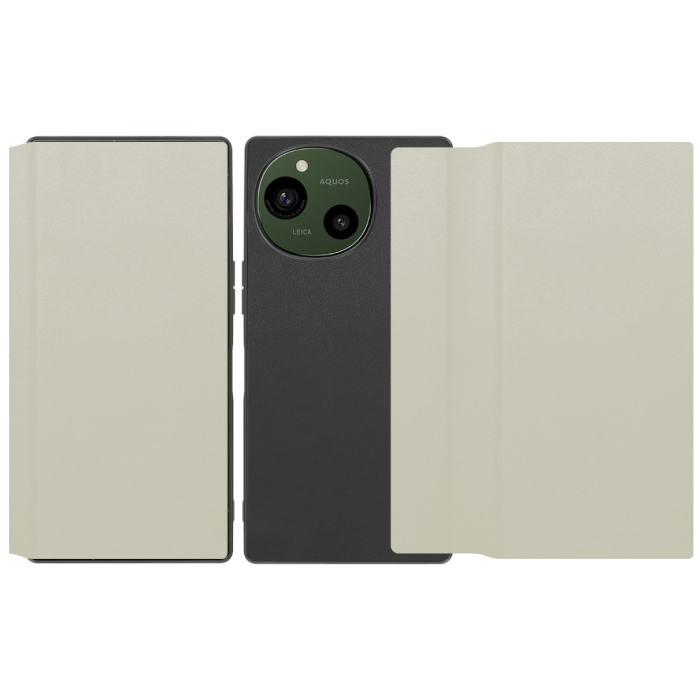 [ LOOF SLIM-FIT ] AQUOS R9 / R10 SH-51E SH-51F スマホケース 背面 ケース カバー 手帳型 ハードケース カード収納 ポケットあり/なし マグネットなし ストラップホール [ AQUOS R9 / R10 ]