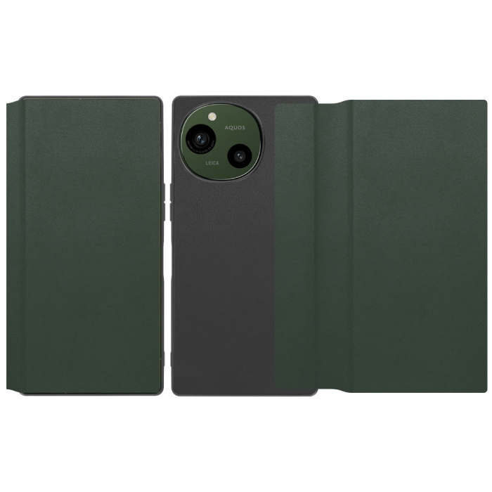 [ LOOF SLIM-FIT ] AQUOS R9 / R10 SH-51E SH-51F スマホケース 背面 ケース カバー 手帳型 ハードケース カード収納 ポケットあり/なし マグネットなし ストラップホール [ AQUOS R9 / R10 ]