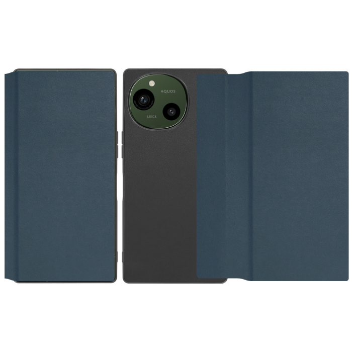 [ LOOF SLIM-FIT ] AQUOS R9 / R10 SH-51E SH-51F スマホケース 背面 ケース カバー 手帳型 ハードケース カード収納 ポケットあり/なし マグネットなし ストラップホール [ AQUOS R9 / R10 ]