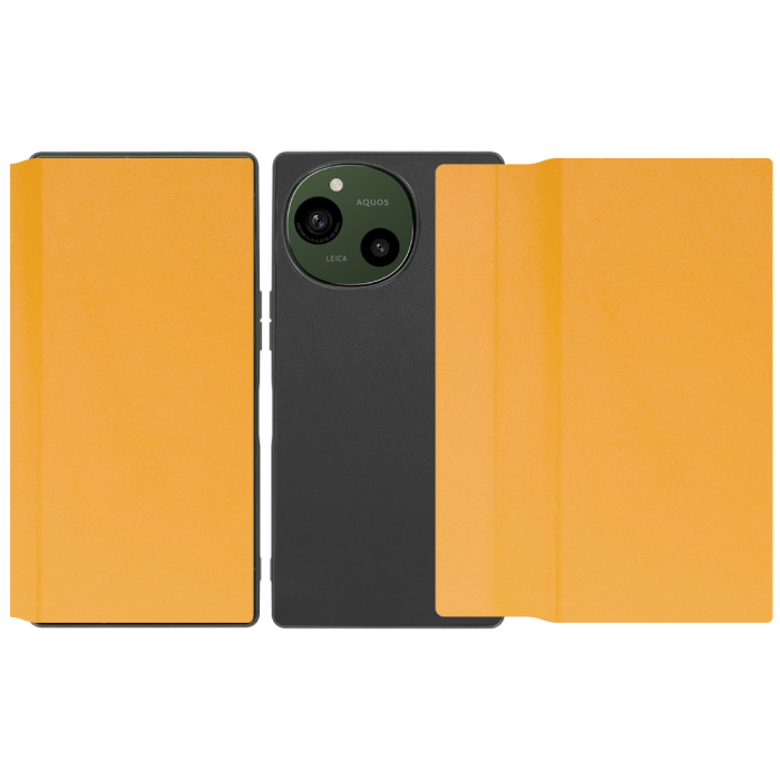 [ LOOF SLIM-FIT ] AQUOS R9 / R10 SH-51E SH-51F スマホケース 背面 ケース カバー 手帳型 ハードケース カード収納 ポケットあり/なし マグネットなし ストラップホール [ AQUOS R9 / R10 ]
