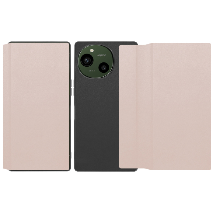 [ LOOF SLIM-FIT ] AQUOS R9 / R10 SH-51E SH-51F スマホケース 背面 ケース カバー 手帳型 ハードケース カード収納 ポケットあり/なし マグネットなし ストラップホール [ AQUOS R9 / R10 ]