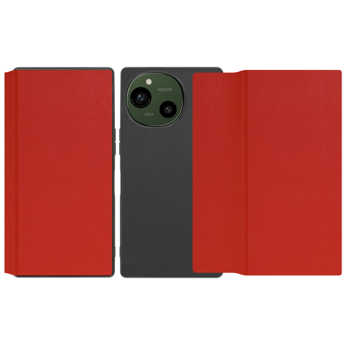 [ LOOF SLIM-FIT ] AQUOS R9 / R10 SH-51E SH-51F スマホケース 背面 ケース カバー 手帳型 ハードケース カード収納 ポケットあり/なし マグネットなし ストラップホール [ AQUOS R9 / R10 ]