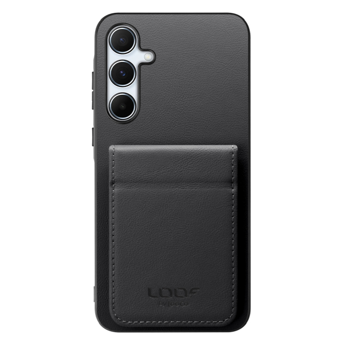 [ LOOF BASIC-SHELL SLIM CARD 2カード ] Galaxy A55 5G  ケース 背面 カード収納 カード入れ カードポケット カバー スマホケース 薄型 大容量 本革 [ Galaxy A55 5G ]
