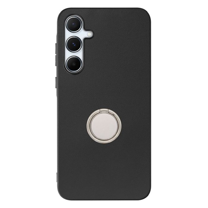 [ LOOF RING-SHELL (シンプル Ver.) ] Galaxy A55 5G  スマホケース 背面 ケース カバー ハードケース スマホリング リング付き 本革 ストラップホール [ Galaxy A55 5G ]