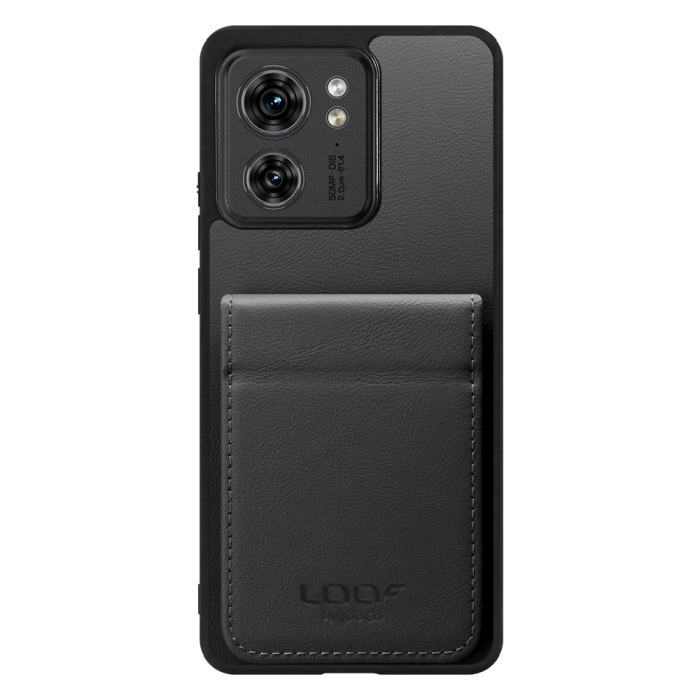[ LOOF BASIC-SHELL SLIM CARD 2カード ] motorola edge 40  ケース 背面 カード収納 カード入れ カードポケット カバー スマホケース 薄型 大容量 本革 [ motorola edge 40 ]