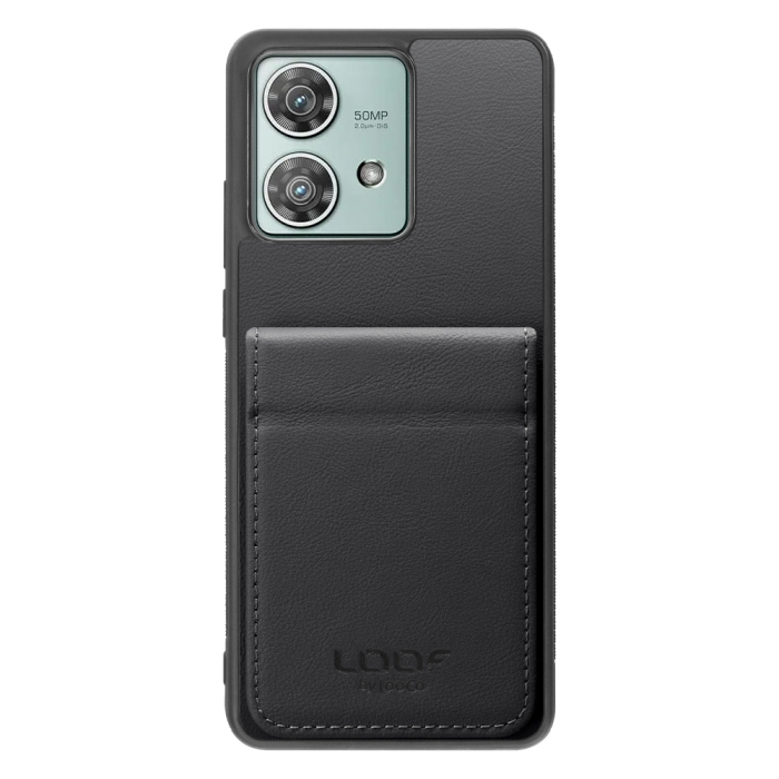 [ LOOF BASIC-SHELL SLIM CARD 2カード ] motorola edge 40 neo  ケース 背面 カード収納 カード入れ カードポケット カバー スマホケース 薄型 大容量 本革 [ motorola edge 40 neo ]