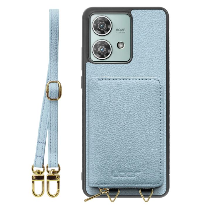 [ LOOF LUXURY-SHELL POUCH ] motorola edge 40 neo  ケース ショルダー スマホショルダー 背面 収納 ポーチ付き カバー スマホケース ストラップ 本革 [ motorola edge 40 neo ]