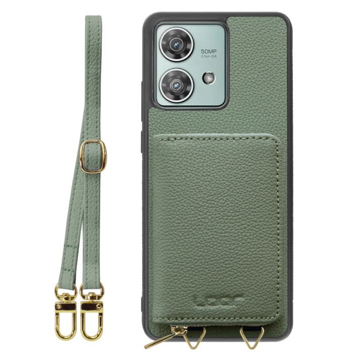 [ LOOF LUXURY-SHELL POUCH ] motorola edge 40 neo  ケース ショルダー スマホショルダー 背面 収納 ポーチ付き カバー スマホケース ストラップ 本革 [ motorola edge 40 neo ]