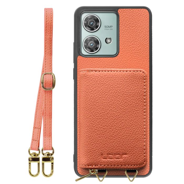 [ LOOF LUXURY-SHELL POUCH ] motorola edge 40 neo  ケース ショルダー スマホショルダー 背面 収納 ポーチ付き カバー スマホケース ストラップ 本革 [ motorola edge 40 neo ]