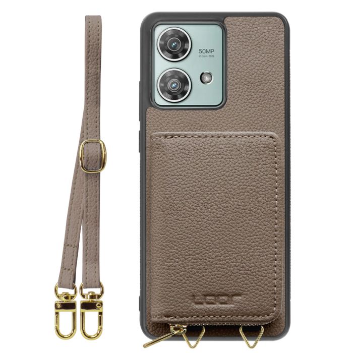 [ LOOF LUXURY-SHELL POUCH ] motorola edge 40 neo  ケース ショルダー スマホショルダー 背面 収納 ポーチ付き カバー スマホケース ストラップ 本革 [ motorola edge 40 neo ]