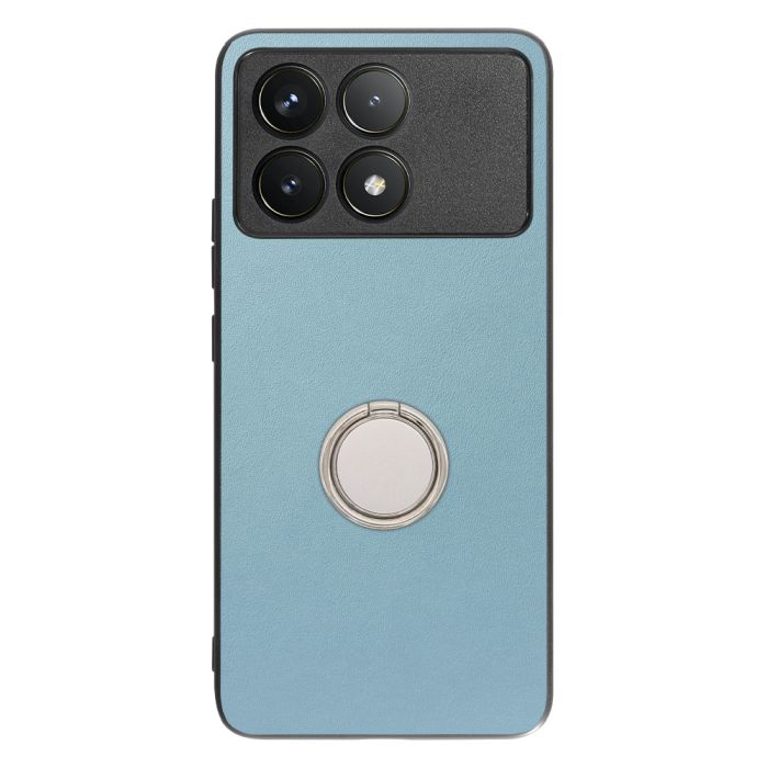 [ LOOF RING-SHELL (シンプル Ver.) ] POCO F6 Pro  スマホケース 背面 ケース カバー ハードケース スマホリング リング付き 本革 ストラップホール [ POCO F6 Pro ]