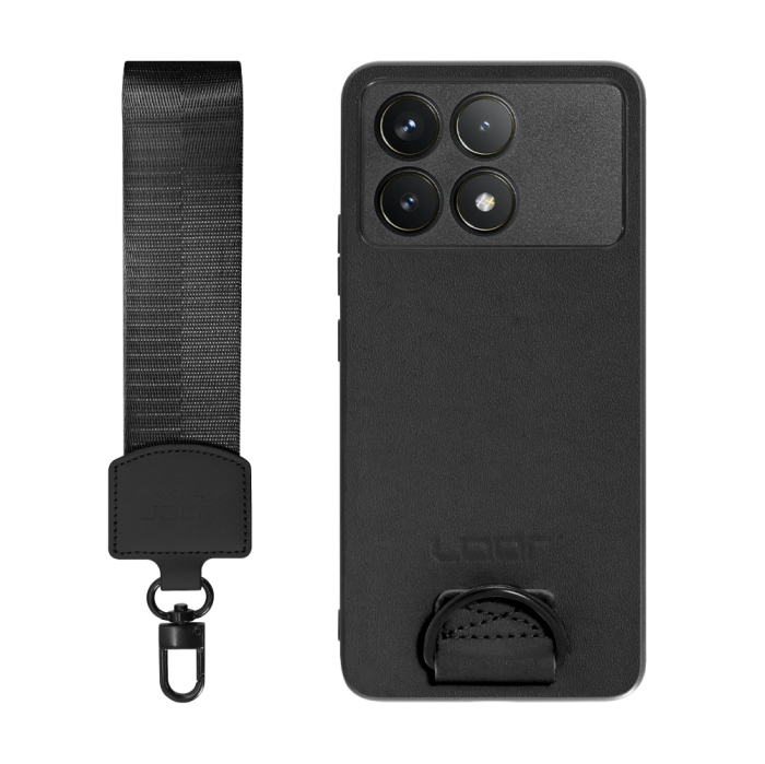 [ LOOF STRAP-SHELL (ショートVer.) ] POCO F6 Pro  スマホケース 背面 ケース カバー ハードケース ハンドストラップ  本革 [ POCO F6 Pro ]