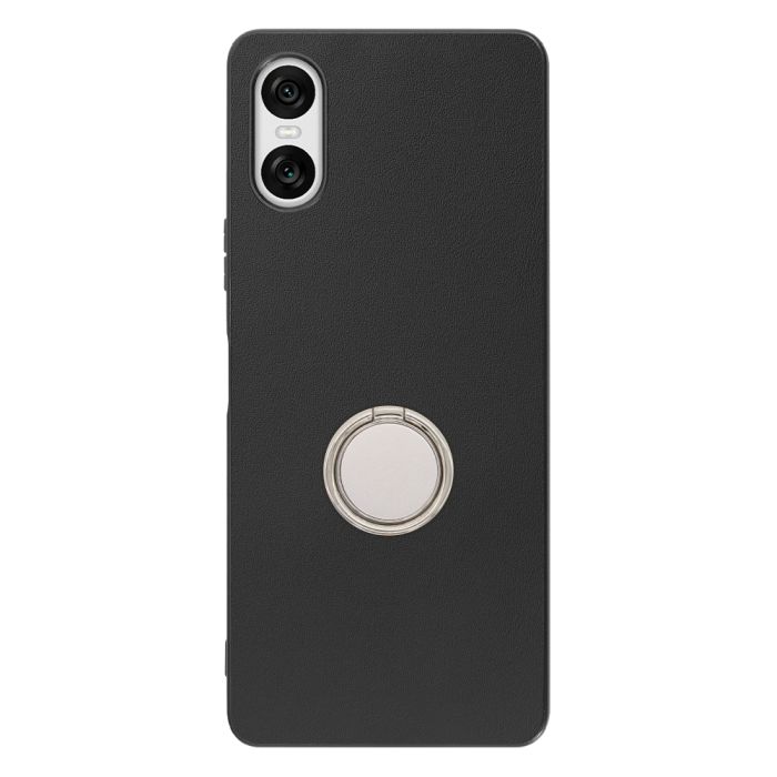 [ LOOF RING-SHELL (シンプル Ver.) ] Xperia 10 VI  スマホケース 背面 ケース カバー ハードケース スマホリング リング付き 本革 ストラップホール [ Xperia 10 VI ]