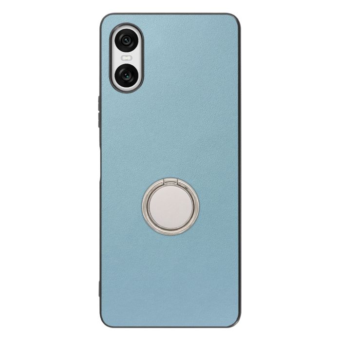 [ LOOF RING-SHELL (シンプル Ver.) ] Xperia 10 VI  スマホケース 背面 ケース カバー ハードケース スマホリング リング付き 本革 ストラップホール [ Xperia 10 VI ]