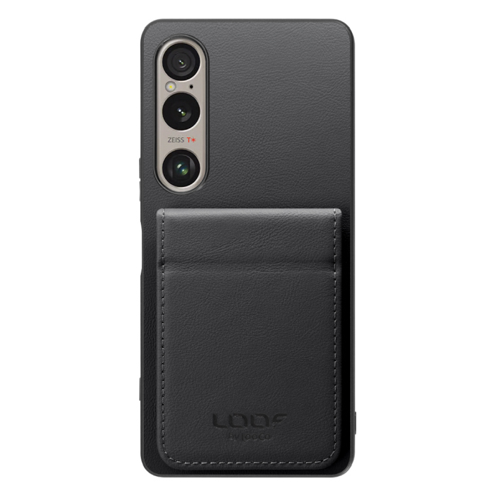 [ LOOF BASIC-SHELL SLIM CARD 2カード ] Xperia 1 VI  ケース 背面 カード収納 カード入れ カードポケット カバー スマホケース 薄型 大容量 本革 [ Xperia 1 VI ]