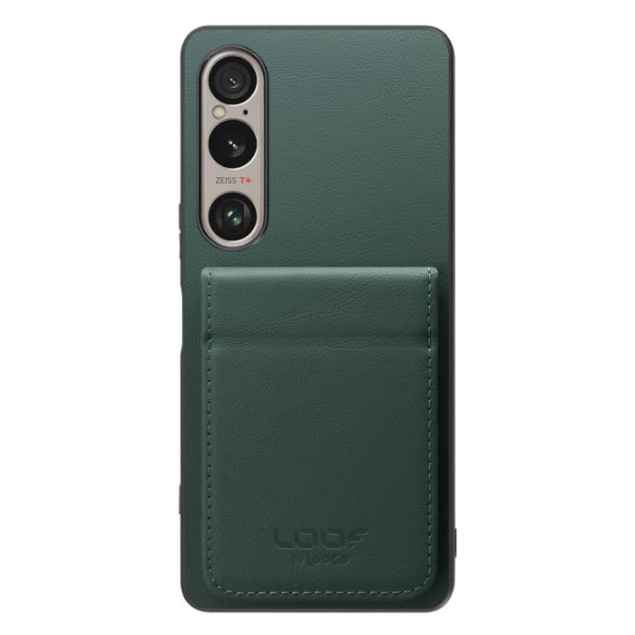 [ LOOF BASIC-SHELL SLIM CARD 2カード ] Xperia 1 VI  ケース 背面 カード収納 カード入れ カードポケット カバー スマホケース 薄型 大容量 本革 [ Xperia 1 VI ]