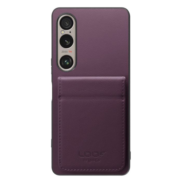 [ LOOF BASIC-SHELL SLIM CARD 2カード ] Xperia 1 VI  ケース 背面 カード収納 カード入れ カードポケット カバー スマホケース 薄型 大容量 本革 [ Xperia 1 VI ]