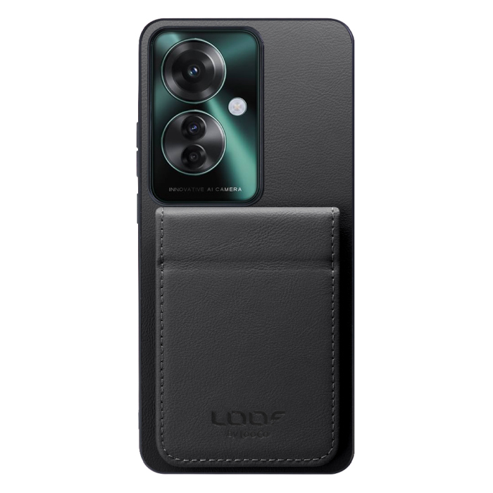 [ LOOF BASIC-SHELL SLIM CARD 2カード ] OPPO Reno11 A  ケース 背面 カード収納 カード入れ カードポケット カバー スマホケース 薄型 大容量 本革 [ OPPO Reno11 A ]