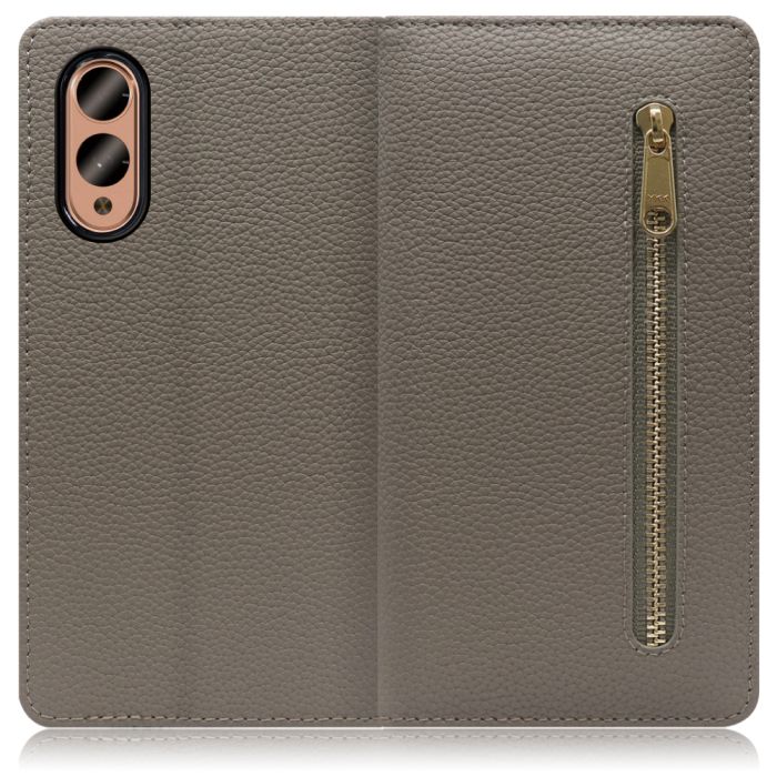 [ LOOF POCKET ] arrows We2  スマホケース ケース カバー 手帳型ケース カード収納 本革 マグネットなし ベルトなし ポケット ファスナー [ arrows We2 ]