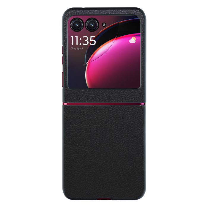[ LOOF LUXURY-SHELL ] motorola razr 40 ultra  スマホケース 背面 ケース カバー ハードケース 本革  [ motorola razr 40 ultra ]