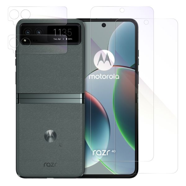 [2枚入り] LOOF motorola razr 40 / 40s 保護フィルム クリア/マット/ブルーライトカット 簡単貼り付け 画面保護 ソフトフィルム 気泡なし 傷防止 割れ防止 高透過率 [ motorola razr 40 / 40s ]