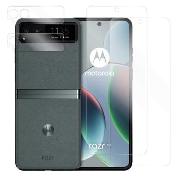 [2枚入り] LOOF motorola razr 40 / 40s 保護フィルム クリア/マット/ブルーライトカット 簡単貼り付け 画面保護 ソフトフィルム 気泡なし 傷防止 割れ防止 高透過率 [ motorola razr 40 / 40s ]