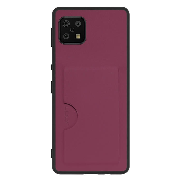 [ LOOF SKIN SLIM-SLOT ] AQUOS sense6s /sense6 sense 6s 6 スマホケース 背面 ケース カバー ハードケース カード収納 PUレザー ストラップホール [ AQUOS sense6/sense6s ]