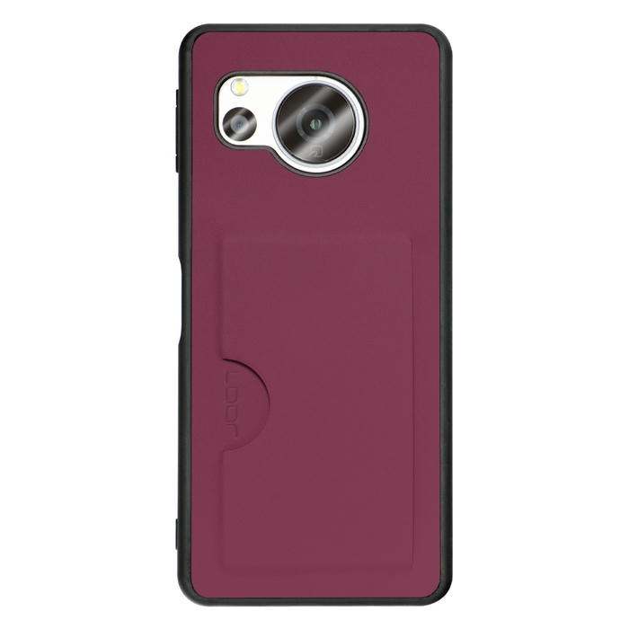 [ LOOF SKIN SLIM-SLOT ] AQUOS sense8 SH-54D / SHG11 sense 8 スマホケース 背面 ケース カバー ハードケース カード収納 PUレザー ストラップホール [ AQUOS sense8 ]
