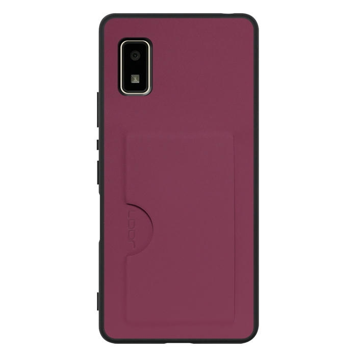 [ LOOF SKIN SLIM-SLOT ] AQUOS wish2 / wish  スマホケース 背面 ケース カバー ハードケース カード収納 PUレザー ストラップホール [ AQUOS wish/wish2 ]