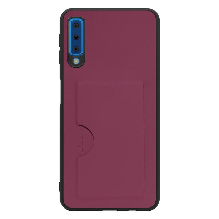 [ LOOF SKIN SLIM-SLOT ] Galaxy A7 SM-A750C galaxya7 スマホケース 背面 ケース カバー ハードケース カード収納 PUレザー ストラップホール [ Galaxy A7 ]