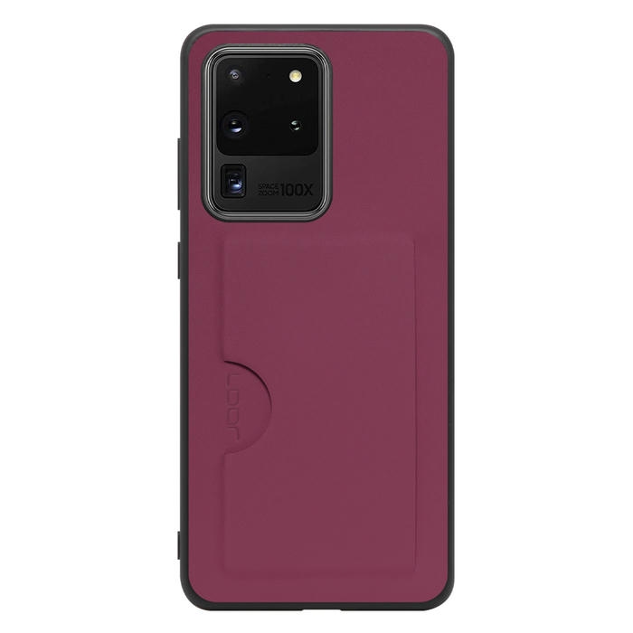 [ LOOF SKIN SLIM-SLOT ] Galaxy S20 Ultra s20ultra スマホケース 背面 ケース カバー ハードケース カード収納 PUレザー ストラップホール [ Galaxy S20 Ultra 5G ]