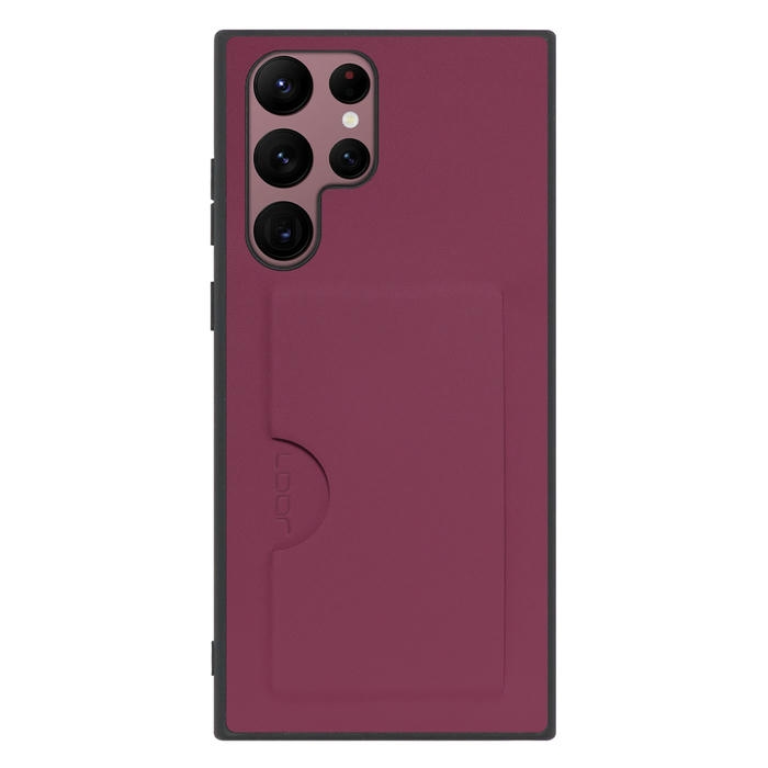 [ LOOF SKIN SLIM-SLOT ] Galaxy S22 Ultra SC-52C / SCG14 s22ultra スマホケース 背面 ケース カバー ハードケース カード収納 PUレザー ストラップホール [ Galaxy S22 Ultra ]