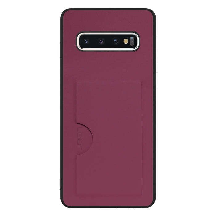 [ LOOF SKIN SLIM-SLOT ] Galaxy S10 SC-03L / SCV41 galaxys10 スマホケース 背面 ケース カバー ハードケース カード収納 PUレザー ストラップホール [ Galaxy S10 ]