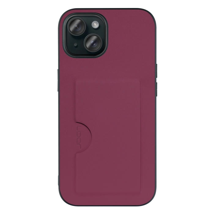 [ LOOF SKIN SLIM-SLOT ] iPhone 15 iPhone15 アイフォン15 iPhone 15 アイフォン 15 スマホケース 背面 ケース カバー ハードケース カード収納 PUレザー ストラップホール [ iPhone 15 ]