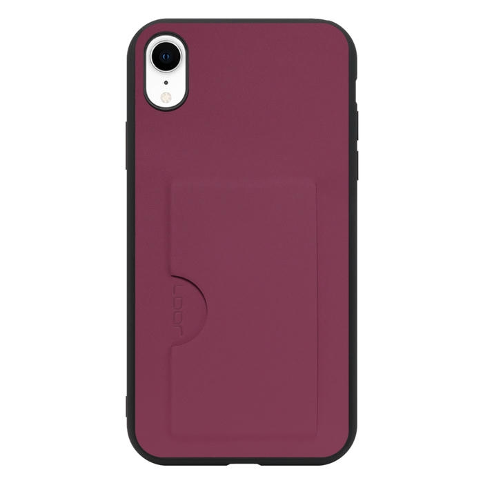 [ LOOF SKIN SLIM-SLOT ] iPhone XR iPhonexr スマホケース 背面 ケース カバー ハードケース カード収納 PUレザー ストラップホール [ iPhone XR ]
