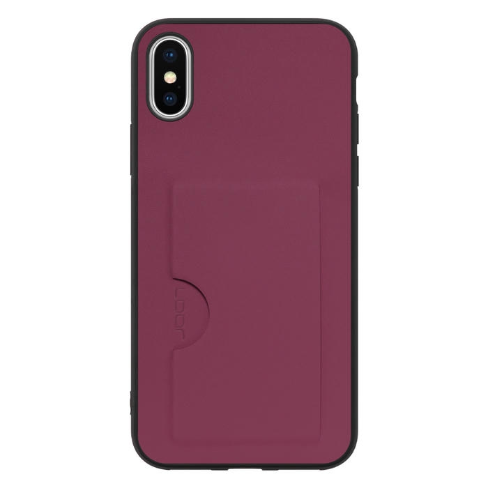 [ LOOF SKIN SLIM-SLOT ] iPhone X / XS iPhonex iPhonexs スマホケース 背面 ケース カバー ハードケース カード収納 PUレザー ストラップホール [ iPhone X / XS ]