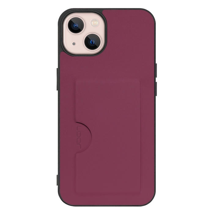 [ LOOF SKIN SLIM-SLOT ] iPhone 13 iphone13 スマホケース 背面 ケース カバー ハードケース カード収納 PUレザー ストラップホール [ iPhone 13 ]