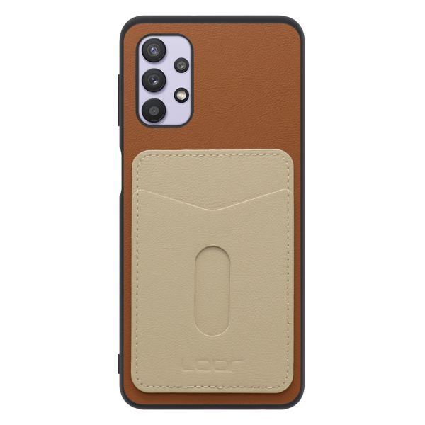 [ LOOF PASS-SHELL (LEATHER Ver.) スライド ] Galaxy A32 5G SCG08 a325g スマホケース 背面 ケース カバー ハードケース カード収納 カードホルダー ストラップホール [ Galaxy A32 5G ]